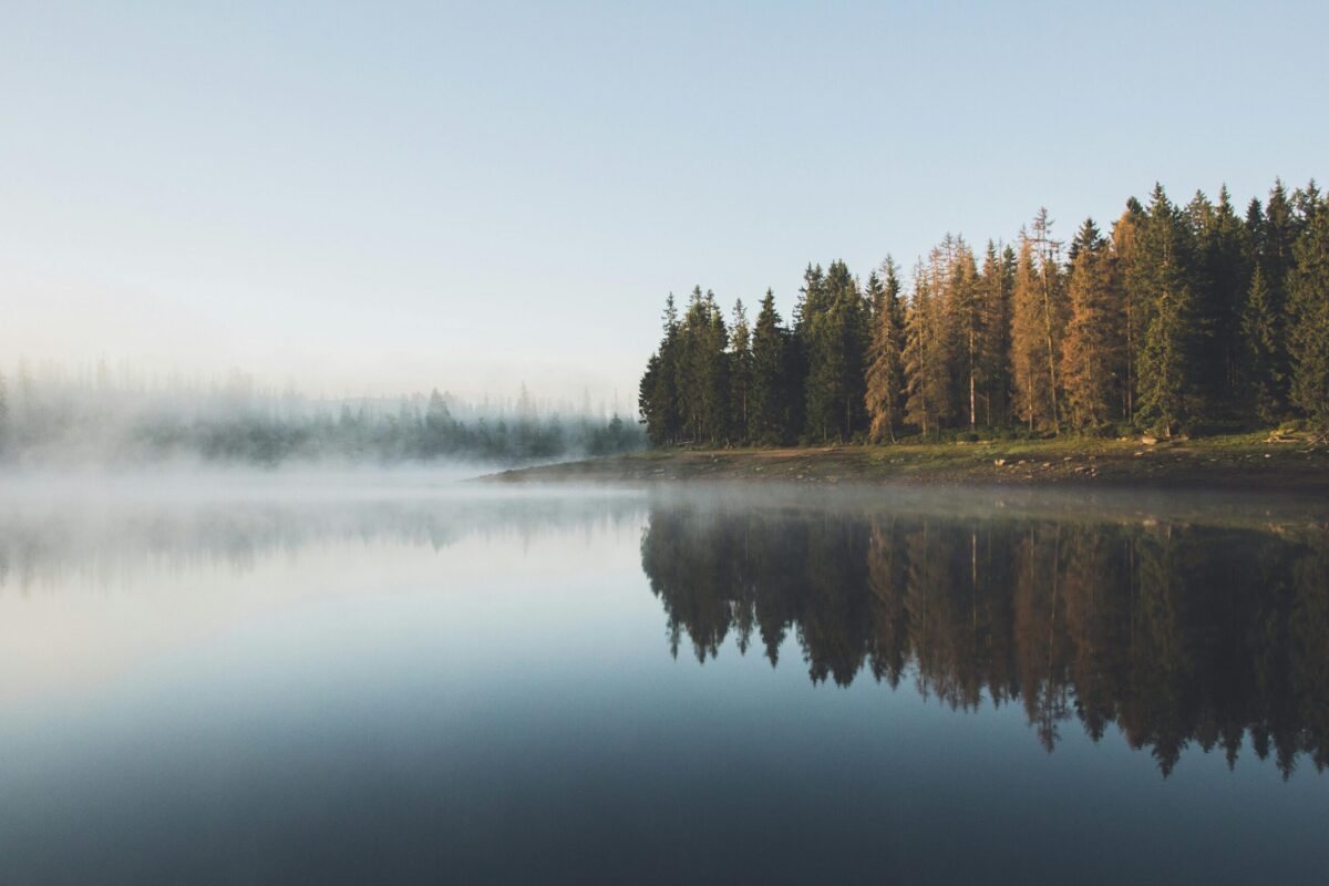 Lake with autumn colors